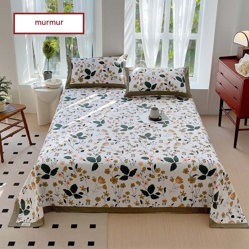 Cotton Floral Quilt Cover Pillowcase Suit