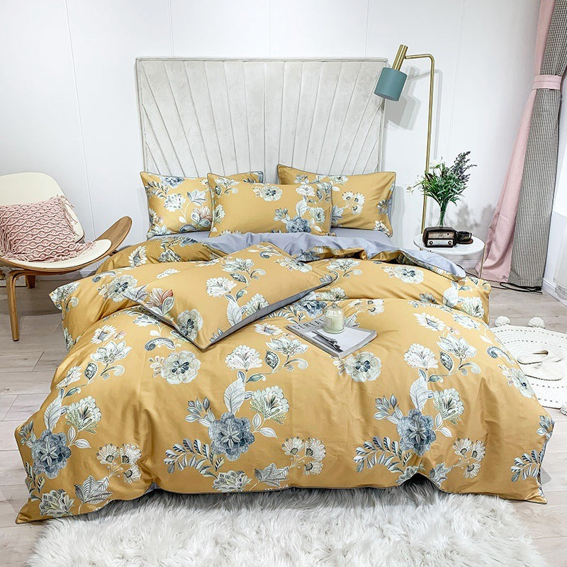 Cotton Digital Printing Bed Sheet Quilt Cover Set