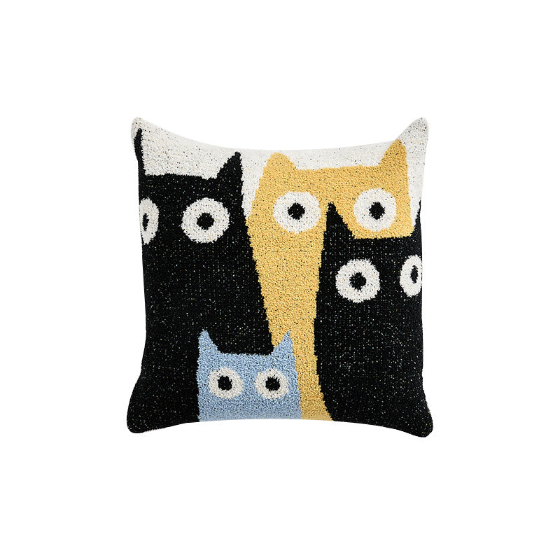 Cute Cat Pillow Cover With Core