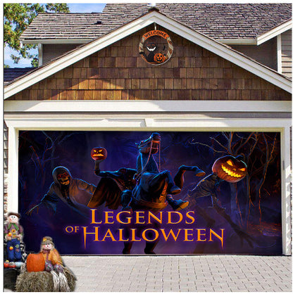 Halloween Garage Background Decoration Hanging Cloth