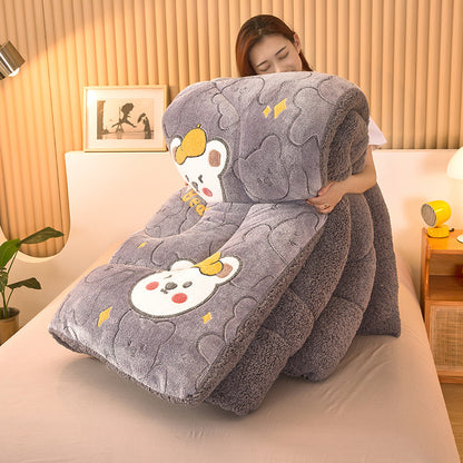 Winter Double-sided Fleece Thickened Warm Lamb Fleece Quilt