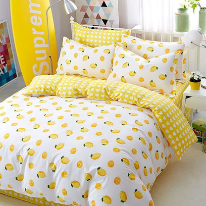 Four-piece Set Duvet Cover One-piece Single Double Thick Bed Sheet Three-piece Set