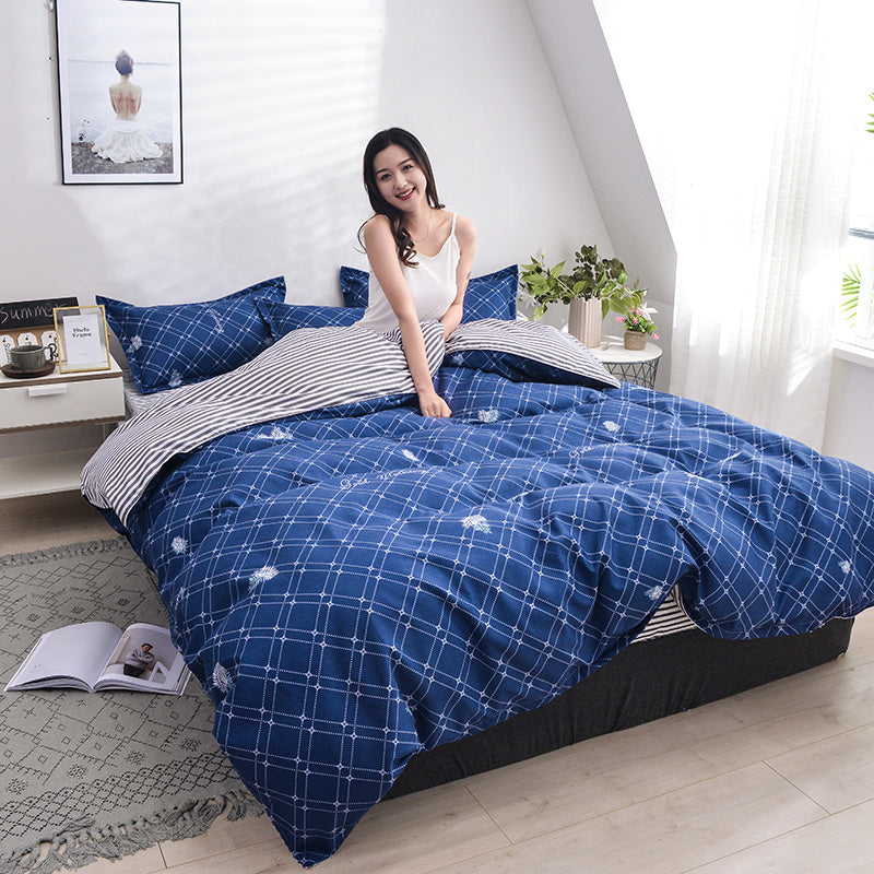 Housse de couette simple de style scandinave pour lit simple