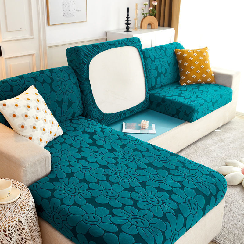 Cross Border High Elastic Knitted Sofa Cushion Cover Three-dimensional Jacquard