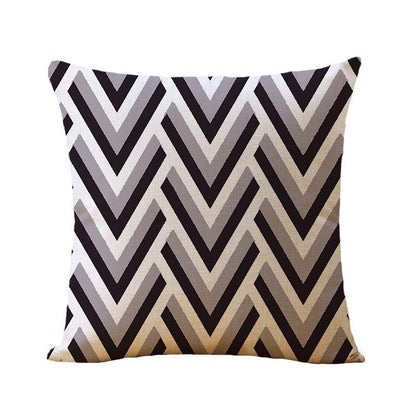 Linen Pillow Case Home Fabric Geometric Abstract