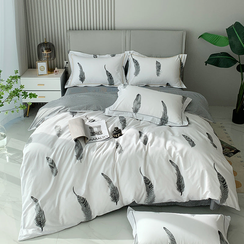 Nordic High-end 4-piece Cotton Bed Linen Quilt Cover