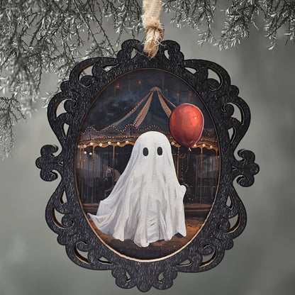 Creative Halloween Ghost Portrait Pendant