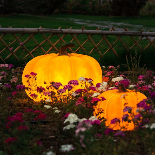 Luces solares de calabaza para exteriores, granja rural, paisaje luminoso creativo, lámpara de césped para patio impermeable para exteriores, decoración de fiesta de Halloween, decoraciones de Halloween