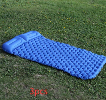 Tapis de camping gonflable pour tente, coussin double pour extérieur, pique-nique, plage, deux couvertures à carreaux, coussin pour bébé, repos à la maison, matelas doux