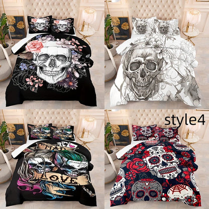 Digital Printed Bed Sheet Pillowcase Three-piece Set