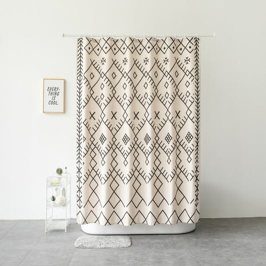 Water-proof  Cloth Installed Perforated Free Bathroom  Shower Curtain Partition