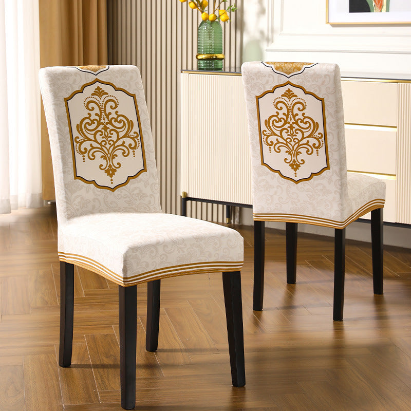 Exquisite Embroidered Thickening Dining Home Cushion Wind Elastic Chair Covers