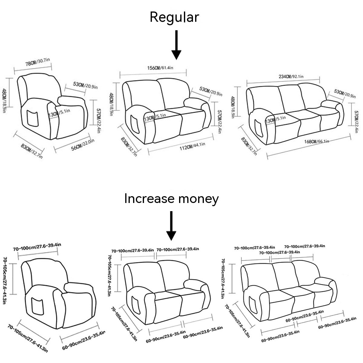 Housse de canapé Chivas Housse de siège électrique tout compris de première classe Housse de fauteuil inclinable élastique simple