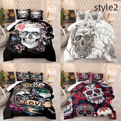 Digital Printed Bed Sheet Pillowcase Three-piece Set