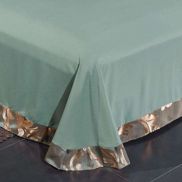 Lit de cour de célébrité en filet en satin jacquard quatre pièces