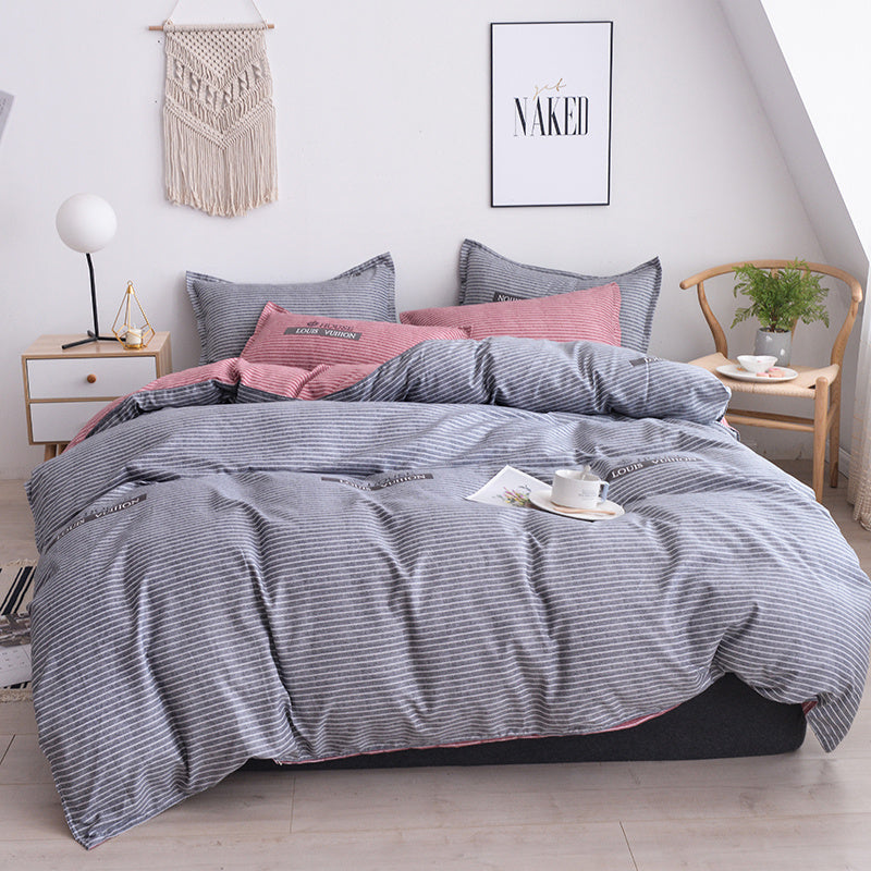 Housse de couette simple de style scandinave pour lit simple