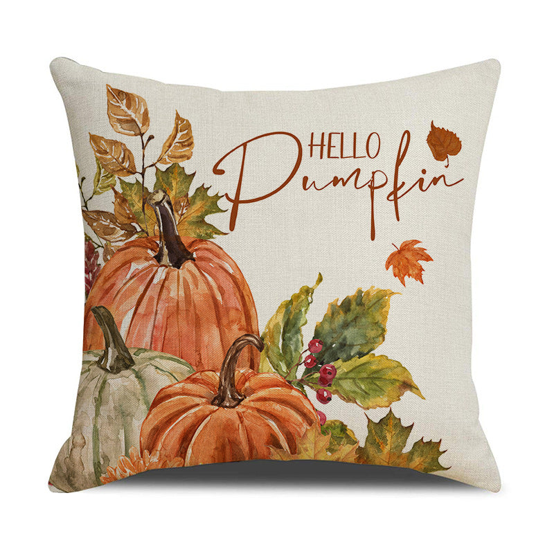 Thanksgiving Pillow Cover Pumpkin Decoration Cushion Cover