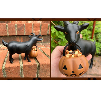 Halloween Sheep Holding Pumpkin Grimace Horror Decoration Home