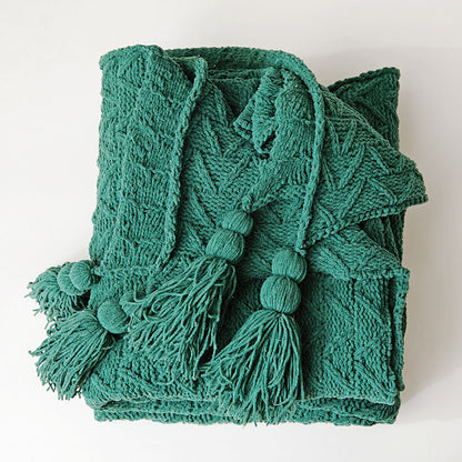 Chenille Nordic Home Knitted Sofa Blanket