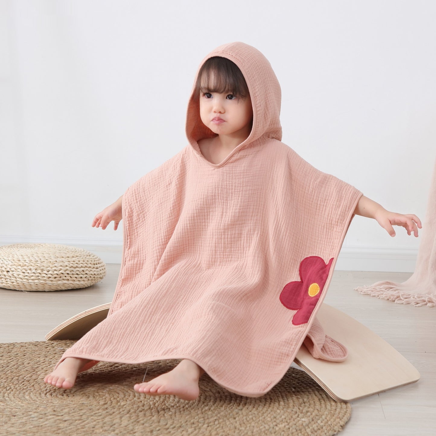 Cotton Gauze Children Can Wear Hooded Hooded Bath Towel