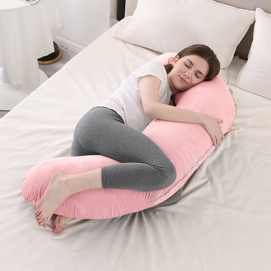 Oreiller d'allaitement pour femmes enceintes Oreiller de soutien de la taille confortable pour dormir sur le côté Oreiller de grossesse de type bonbon