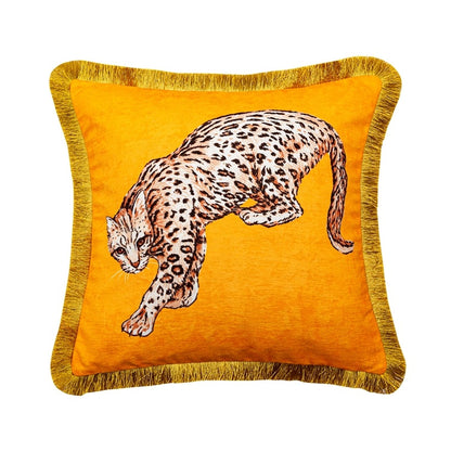 Fashion Leopard Sofa Waist Cushion Tide Brand Pillowcase