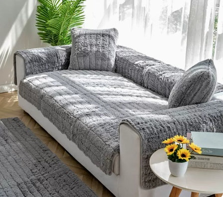 Plush Sofa Cushions Thickened To Keep Warm And Non-slip