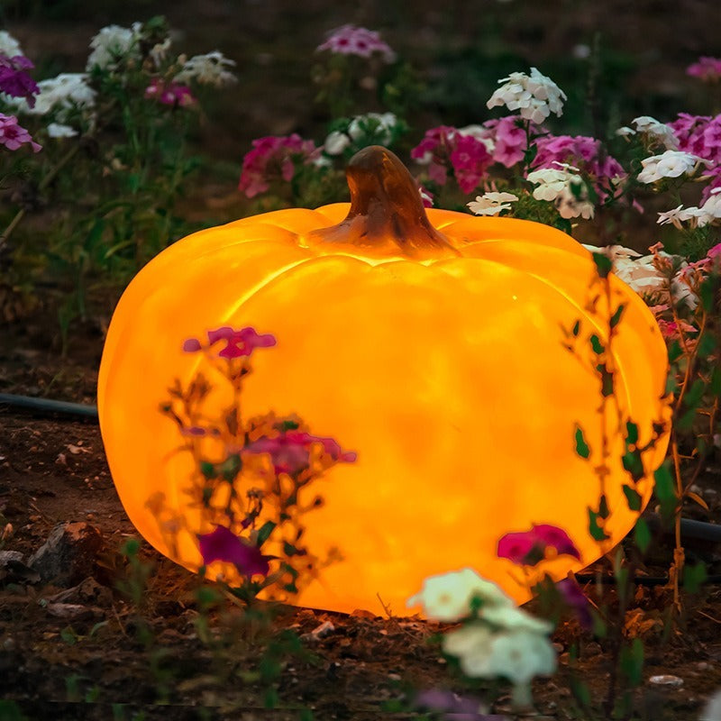 Luces solares de calabaza para exteriores, granja rural, paisaje luminoso creativo, lámpara de césped para patio impermeable para exteriores, decoración de fiesta de Halloween, decoraciones de Halloween