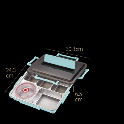 Coffret à lunch divisé de grande capacité en acier inoxydable pour étudiants