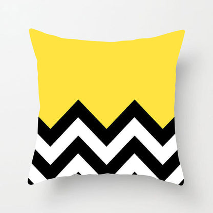 Housse de coussin moderne à imprimé marguerite jaune