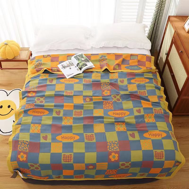 Combed Cotton Fine Sand Gauze Towel Quilt Casual Blanket