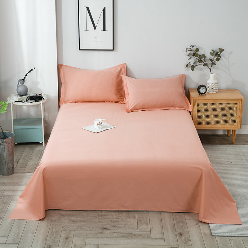 Solid Color Sanding Washed Cotton Single Piece Is Pure Student Dormitory Single Bed Sheet