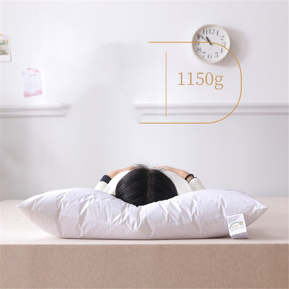 High-end Sateen Pure Cotton Pillow Core Sterile Fiber Pillow Fluffy