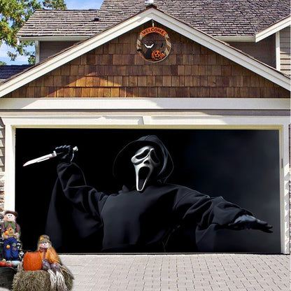 Halloween Garage Background Decoration Hanging Cloth