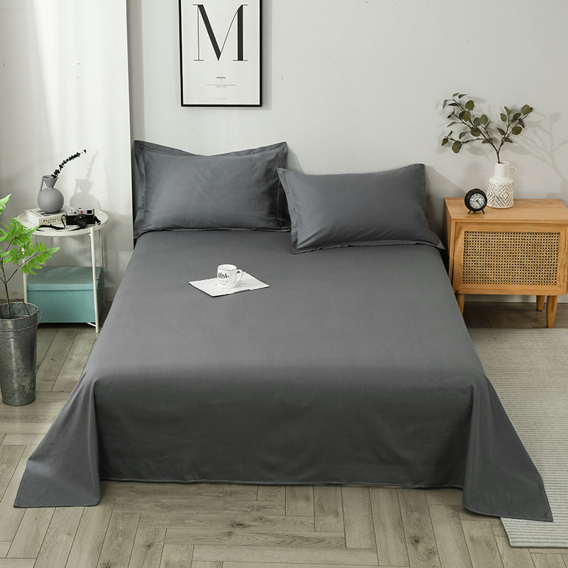 Solid Color Sanding Washed Cotton Single Piece Is Pure Student Dormitory Single Bed Sheet