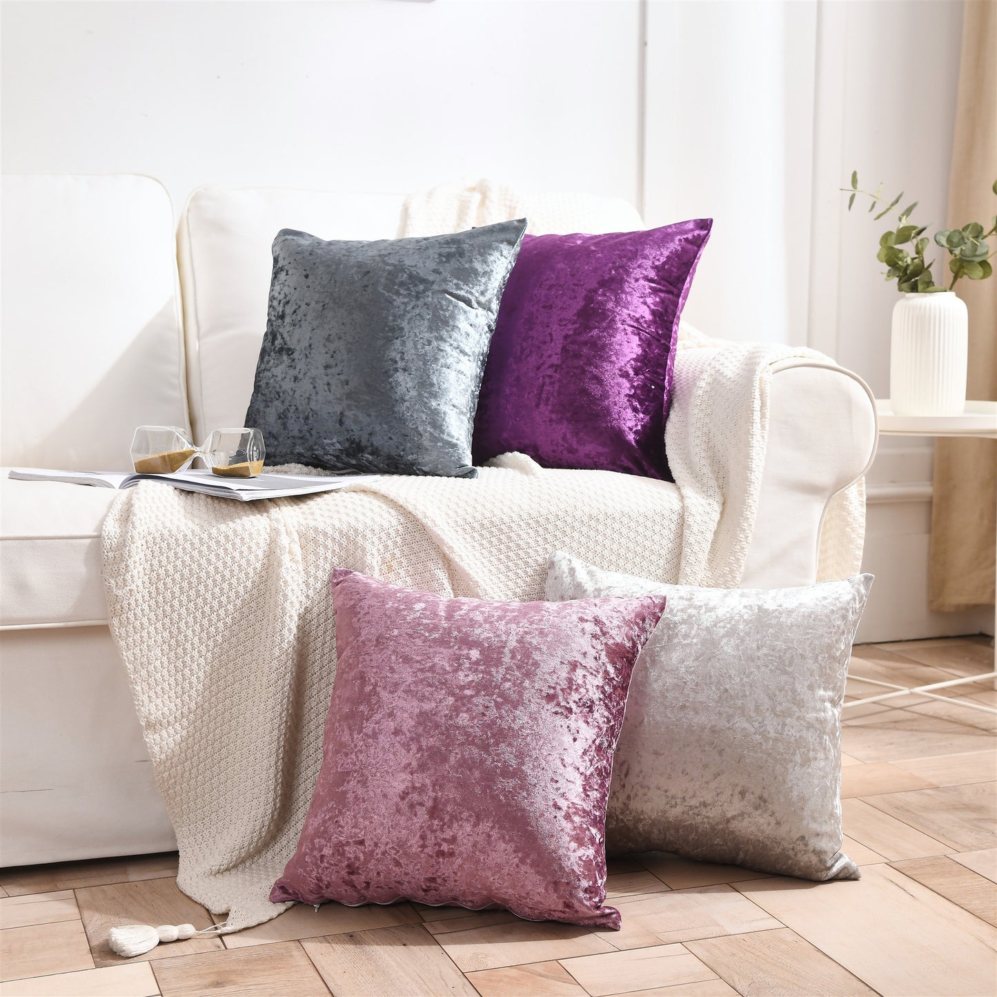 Coussin en velours glacé pour chambre à coucher