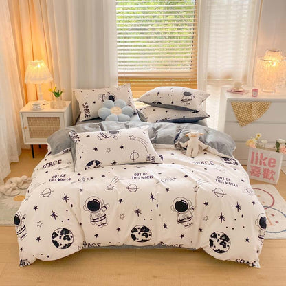 Pure Cotton Brushed Four-piece Thick Bedding