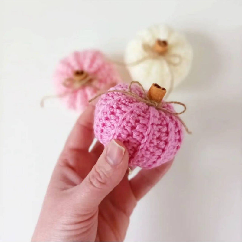 Halloween Props Hand-crocheted Pumpkin Small Ornaments Cartoon Doll