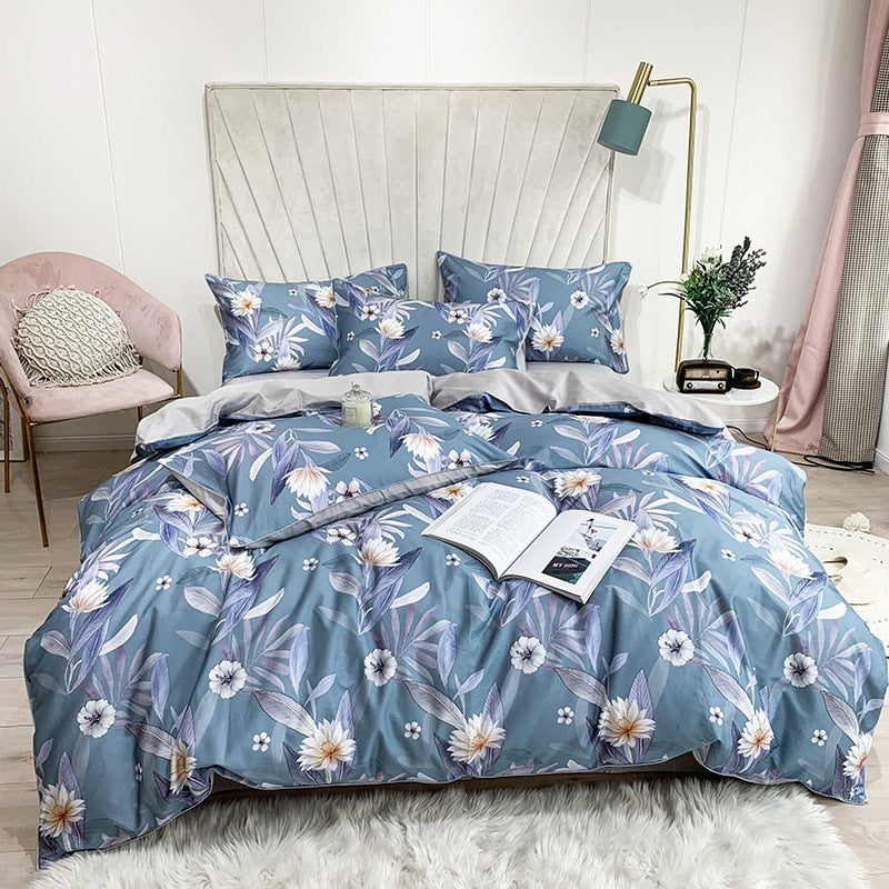 Cotton Digital Printing Bed Sheet Quilt Cover Set