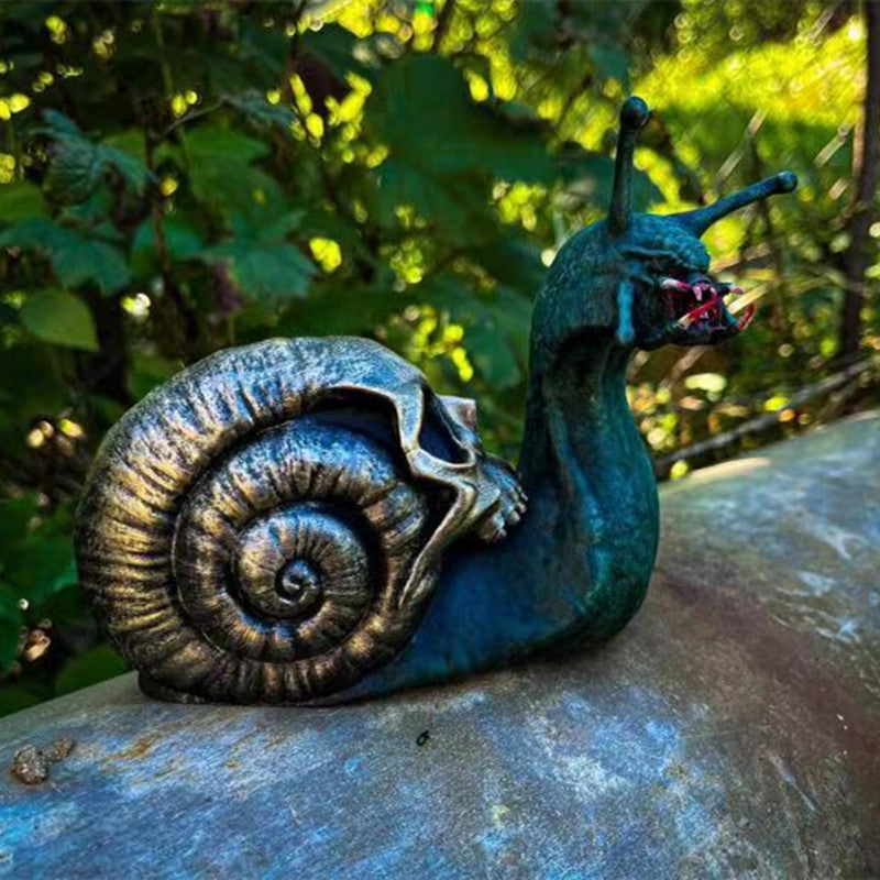 Halloween Snail Shape Statue Garden Decorations Ornaments