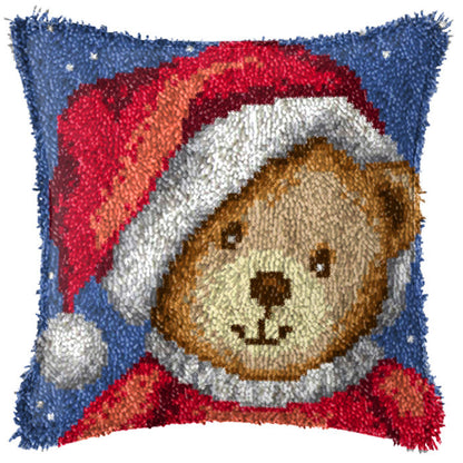 Diy Handmade Christmas Cushion Wool Embroidered Pillow Material Package