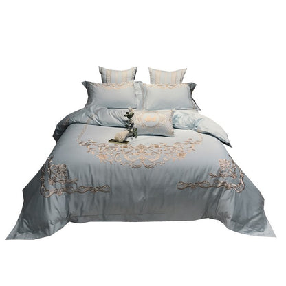 Bed Sheet Duvet Cover Simple Embroidery Four-piece Pure Cotton