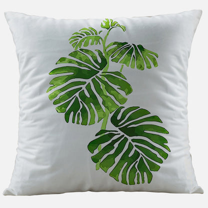 Nordic Style Plant Flower Pillow Waist Pillowcase