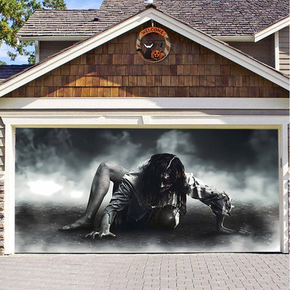 Halloween Garage Background Decoration Hanging Cloth