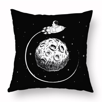 Cartoon Astronaut Short Plush Pillowcase