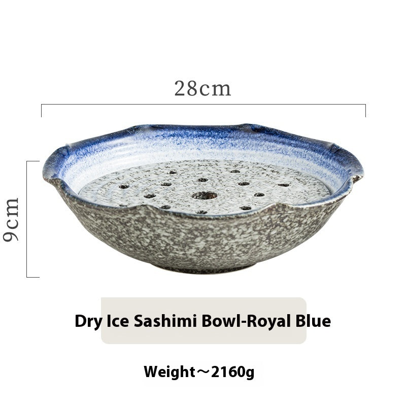 Dry Ice Sashimi Plate Seafood Ceramic Plate