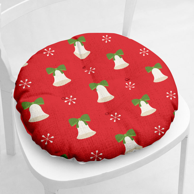 Cotton-filled Thickened Cotton And Linen Printing Chair Cushion