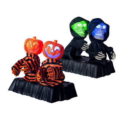 Halloween Electric Double Group Pumpkin Skull Dancing Toy