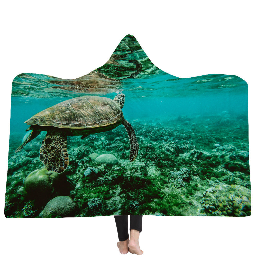 Nouvelle couverture à capuche de la série Ocean Turtle