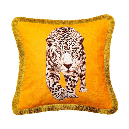 Fashion Leopard Sofa Waist Cushion Tide Brand Pillowcase